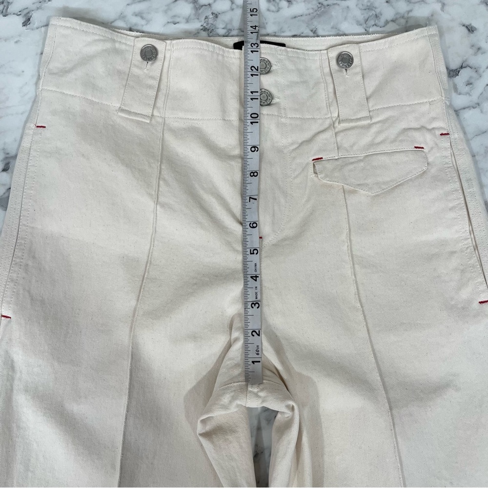 Isabel Marant Pants Creamy White (Ecru) Dilemony Denim Trousers 38 U.S Size 6 - Picture 10 of 16